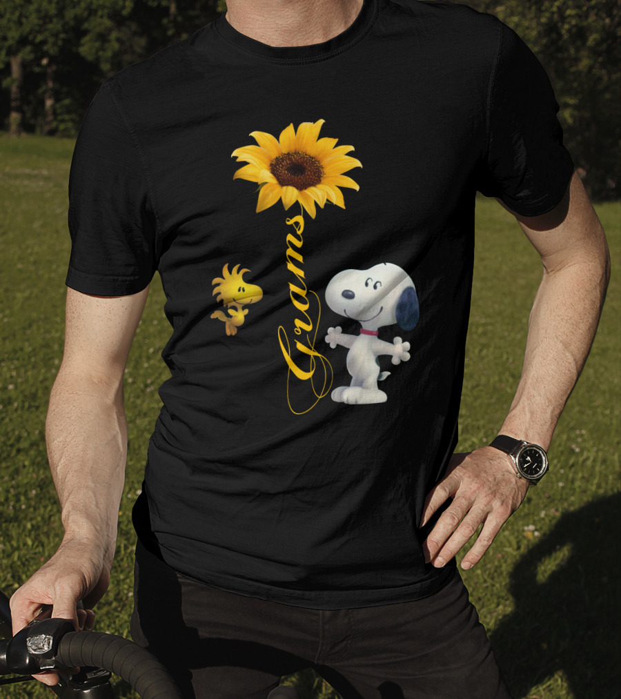 Snoopy Woodstock Sunflower Grams T-Shirt