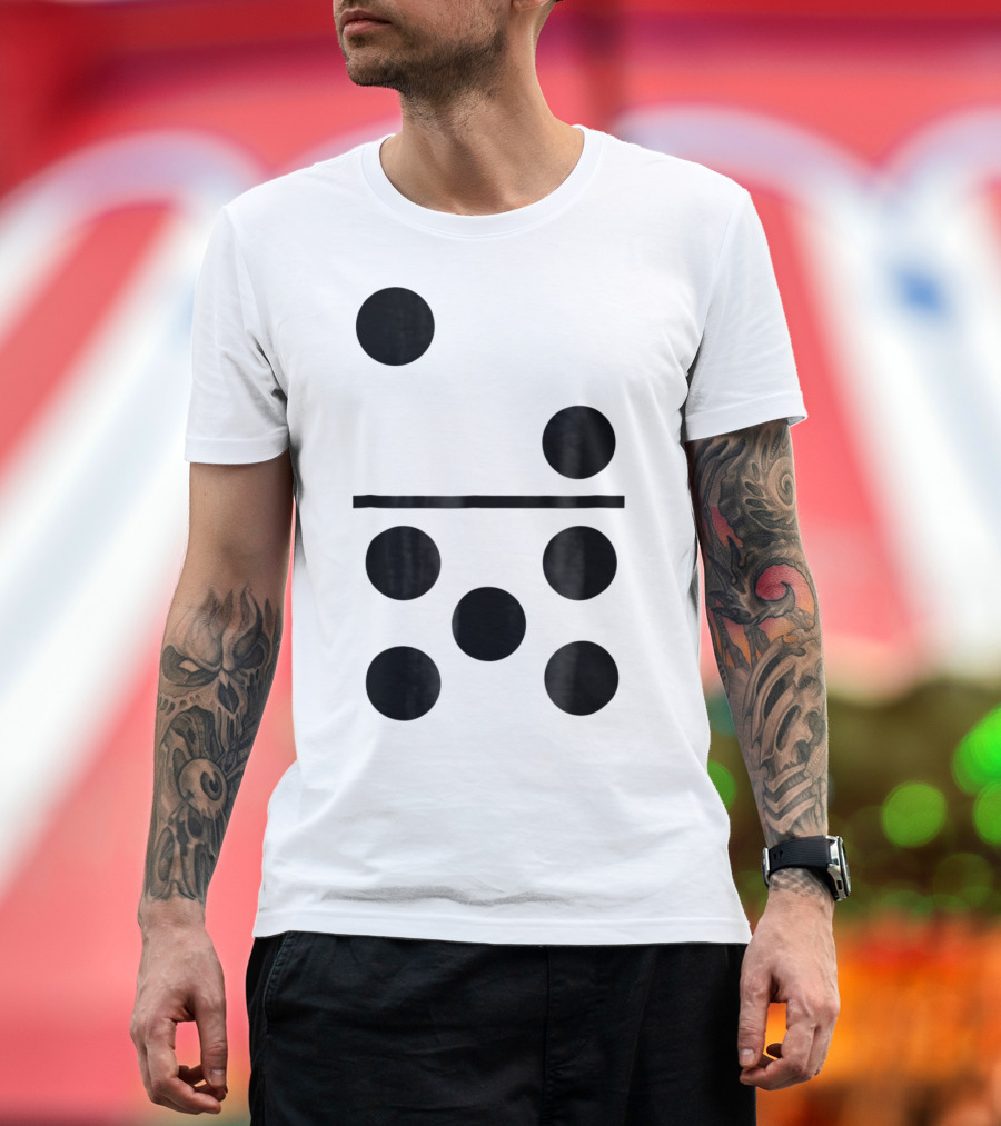 Big Domino Halloween Group Costume 2 5 Tile Spots T-Shirt