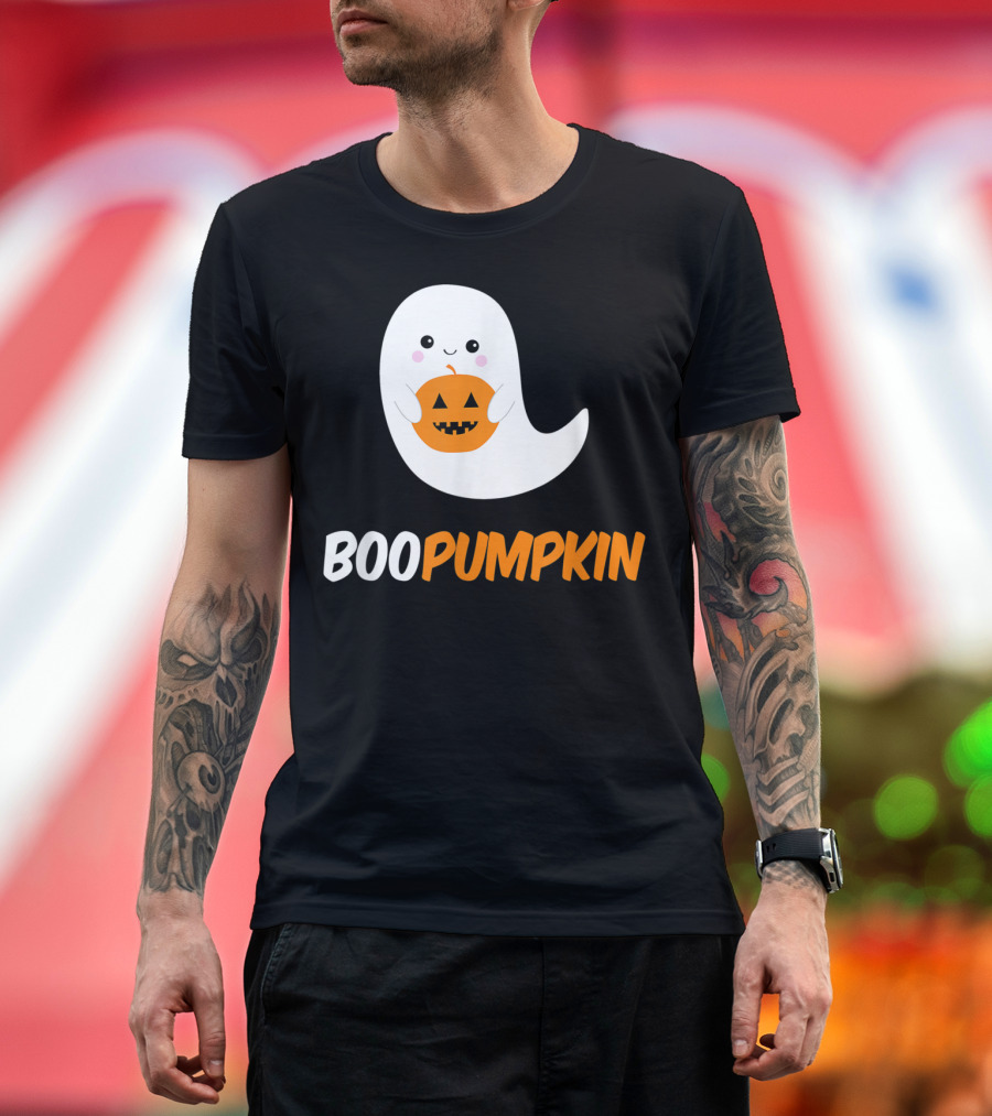 Boo Pumpkin Ghost Holding Jack-o'-Lantern T-Shirt