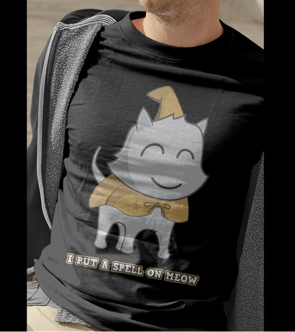 I Put A Spell On Meow Cat Witch Halloween T-Shirt