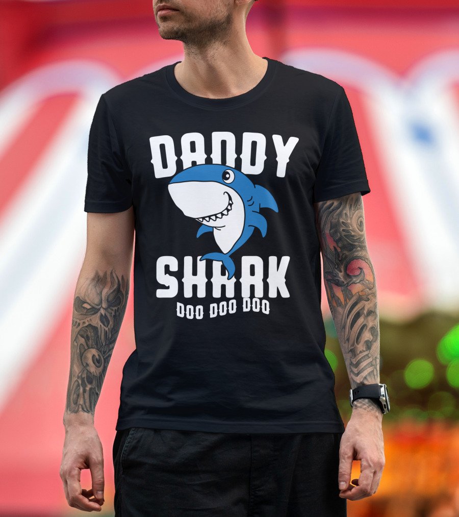 Daddy Shark Doo Doo Doo Father Grandpa T-Shirt