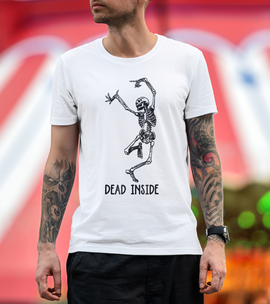 Dead Inside Skull Skeleton Dance T-Shirt