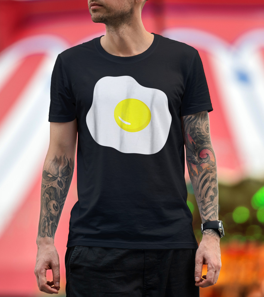 Black Frying Pan Egg Joke Matching T-Shirt