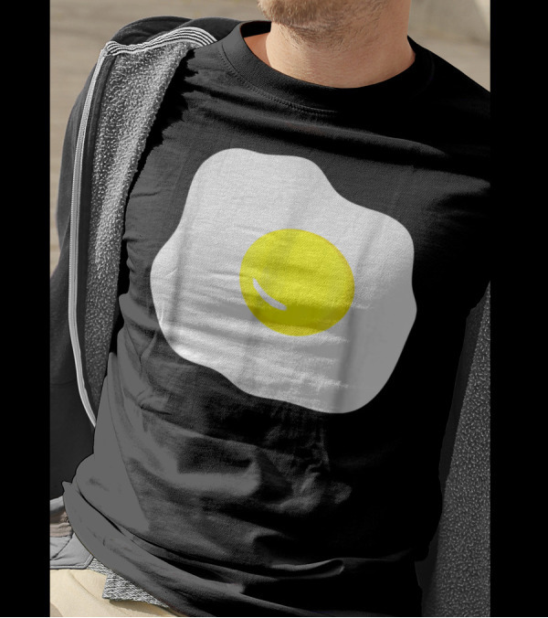 Black Frying Pan Egg Joke Matching T-Shirt