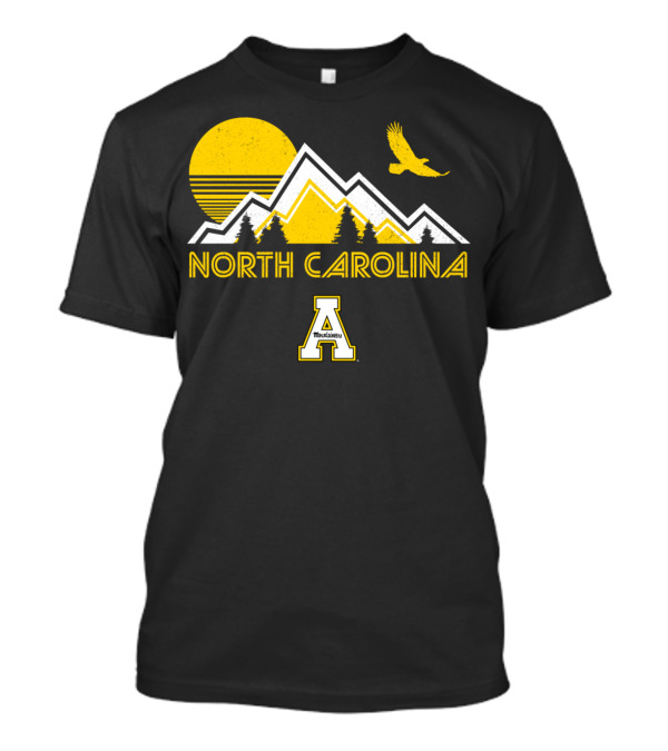 North Carolina Appalachian State Mountaineers Mountains Sun Bird T-Shirt
