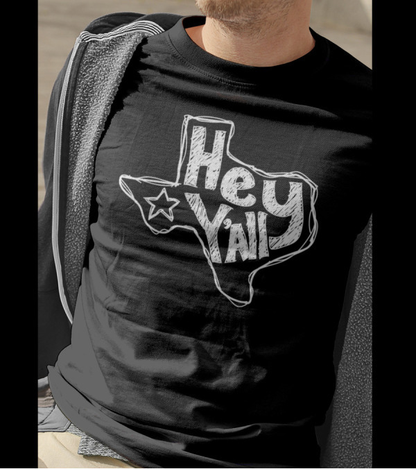 Hey Y'all Texas Map Star T-Shirt