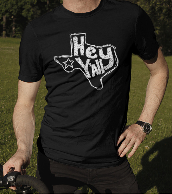Hey Y'all Texas Map Star T-Shirt