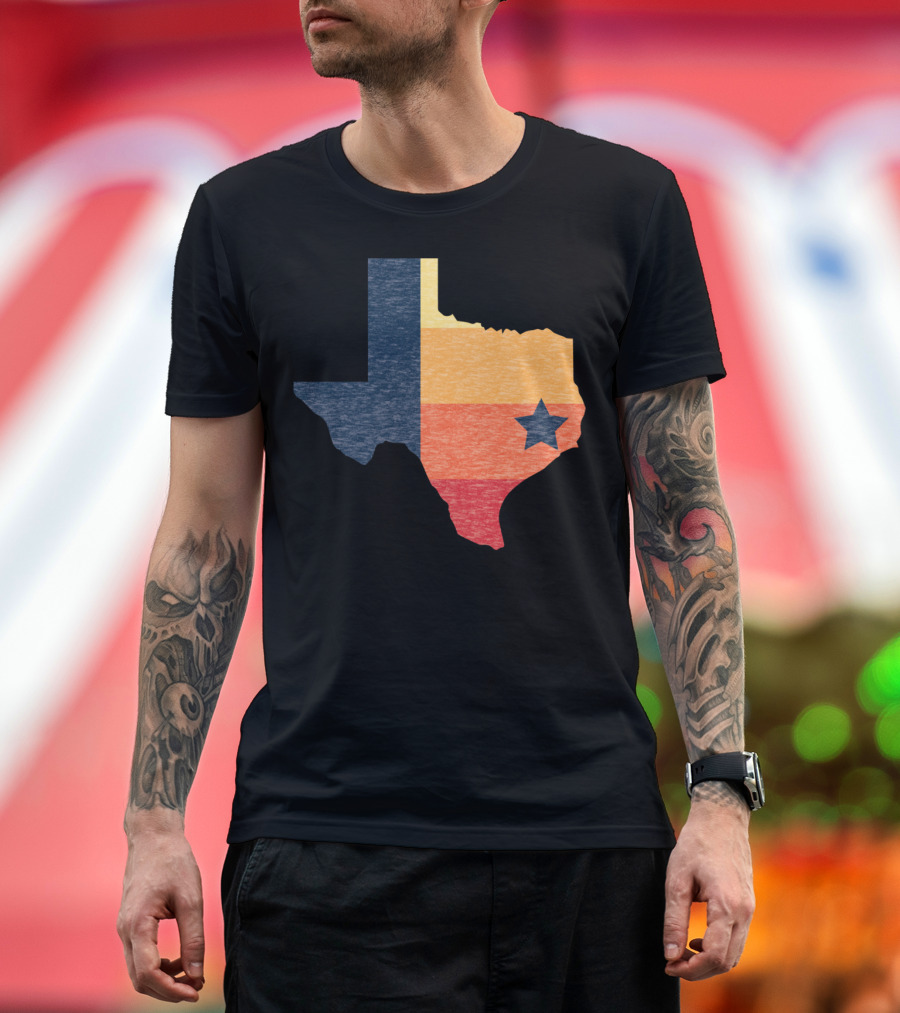 Houston Texas Vintage Retro Baseball Colors T-Shirt