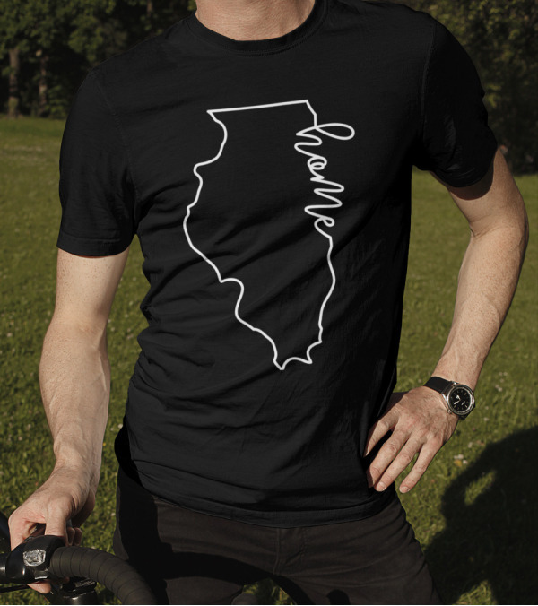 Illinois Outline Home Script T-Shirt