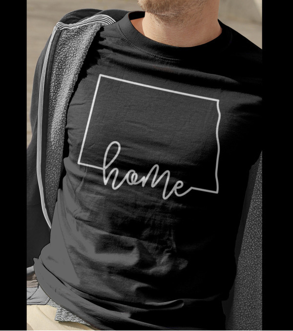 State Of North Dakota Outline Home Script T-Shirt