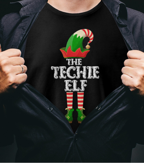 The Techie Elf Funny Matching Family Group T-Shirt
