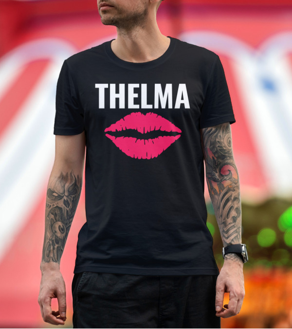 Premium T-Shirt: Thelma Louise Matching Best Friend Lips T-Shirt Thelma Louise Matching Best Friend Lips T-Shirt