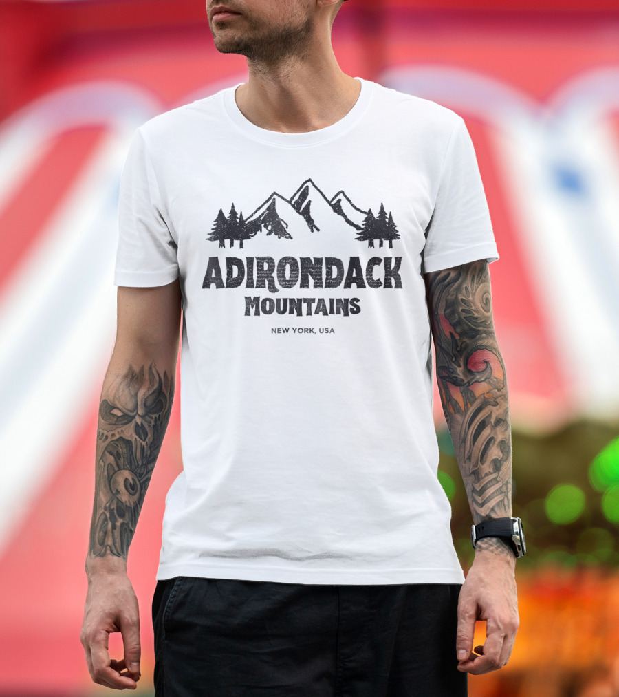 Adirondack Mountains New York USA Hikers Exploration T-Shirt