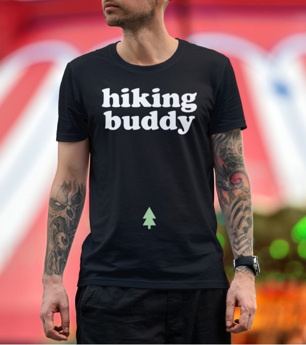 Premium T-Shirt: Hiking Buddy Pregnancy Adventure Forest Tree T-Shirt Hiking Buddy Pregnancy Adventure Forest Tree T-Shirt