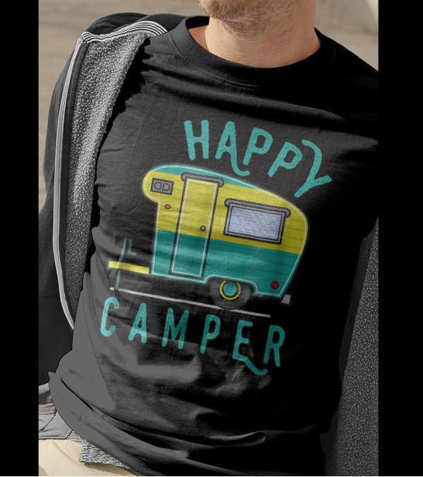 Happy Camper Vintage Trailer Adventure T-Shirt