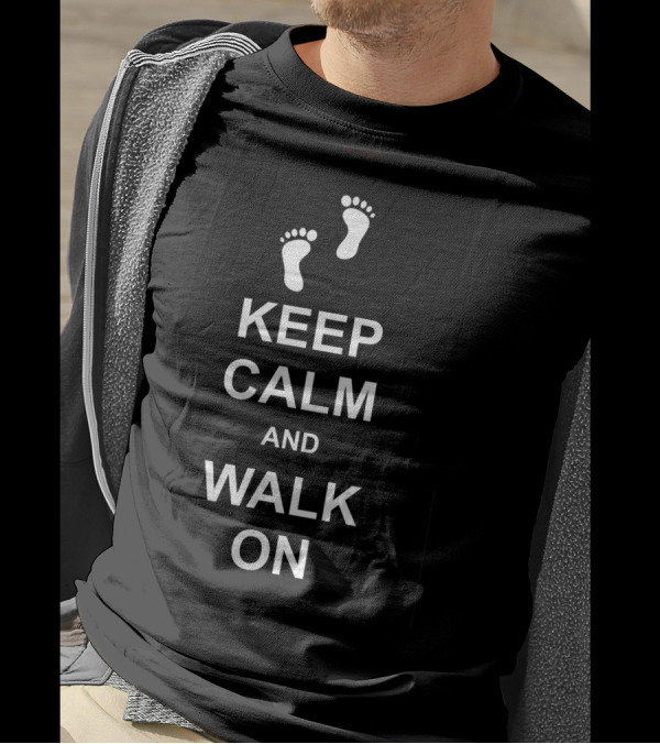KEEP CALM AND WALK ON FOOTPRINTS ICONIC T-Shirt