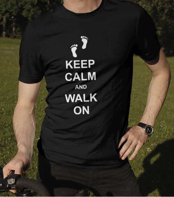 KEEP CALM AND WALK ON FOOTPRINTS ICONIC T-Shirt