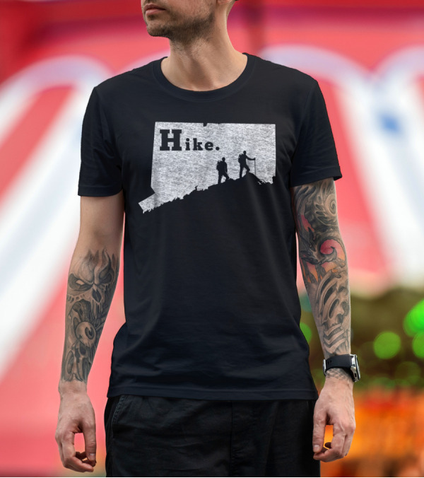 Premium T-Shirt: Hike Retro Connecticut Distressed Hiking T-Shirt Hike Retro Connecticut Distressed Hiking T-Shirt
