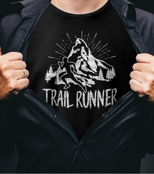 Trail Runner Mountain Running Hiking Adventure T-Shirt
