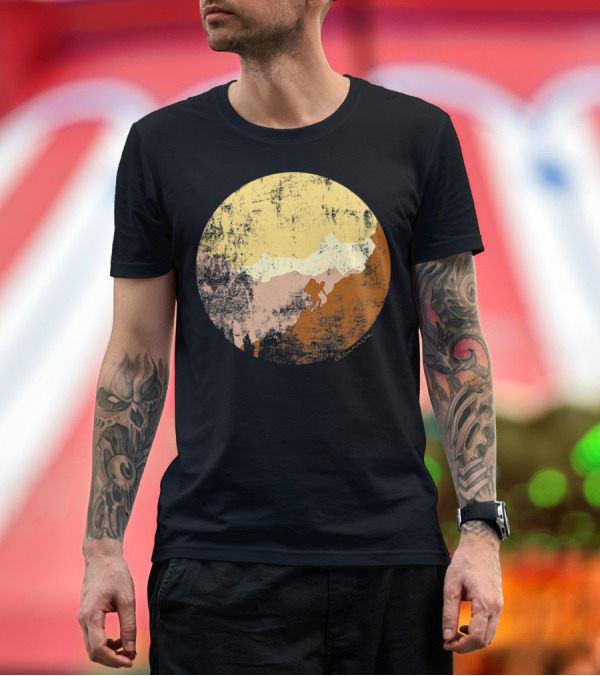 Premium T-Shirt: Mountain Climbing Adventure in Vintage Landscape T-Shirt Mountain Climbing Adventure in Vintage Landscape T-Shirt