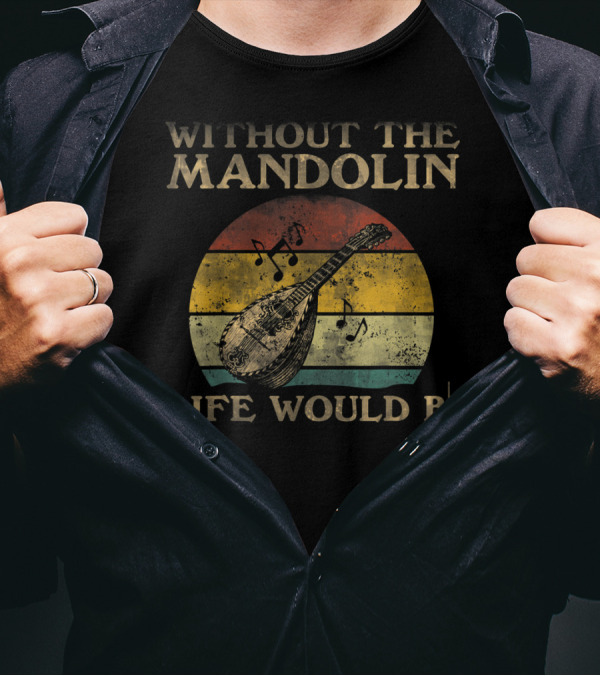WITHOUT THE MANDOLIN LIFE WOULD B FLAT Bb T-Shirt