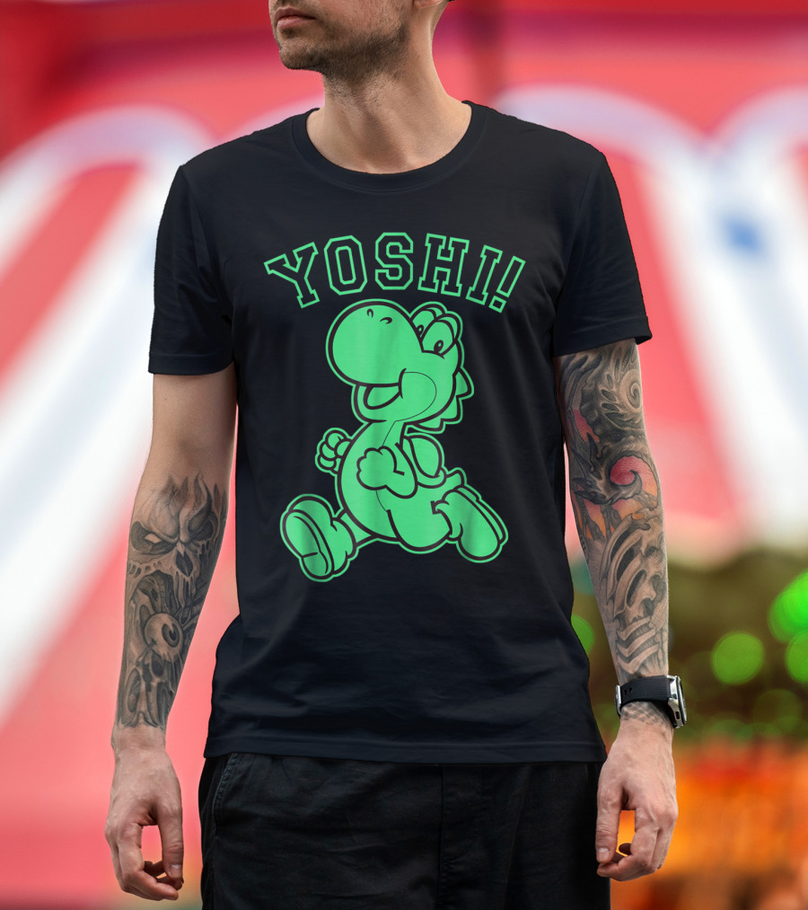 Yoshi Super Mario Green Run T-Shirt