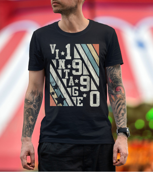 Premium T-Shirt: Vintage 1990 Classic Aged 28 Years Old 28Th T-Shirt Vintage 1990 Classic Aged 28 Years Old 28Th T-Shirt