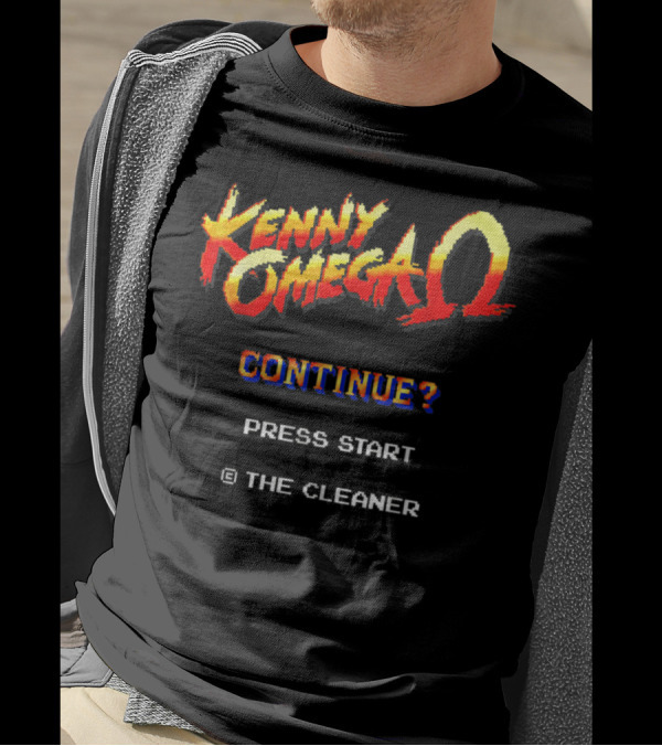 Kenny Omega Omega Continue Press Start The Cleaner 8 Bit Game T-Shirt