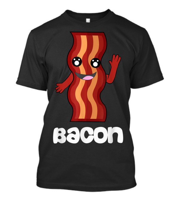 Funny Bacon Duo Valentines Halloween Simple T-Shirt