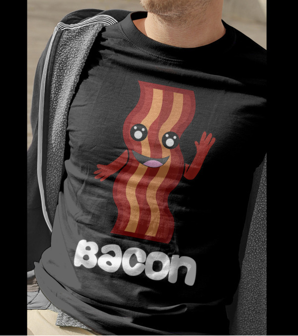 Funny Bacon Duo Valentines Halloween Simple T-Shirt