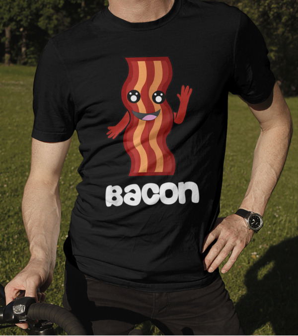 Funny Bacon Duo Valentines Halloween Simple T-Shirt