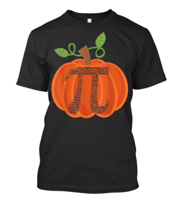 Funny Pumpkin Pi Math Teacher Halloween Lazy Pi Day T-Shirt