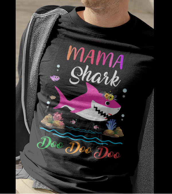 Mama Shark Doo Doo Doo Family Matching Shirt Ocean T-Shirt