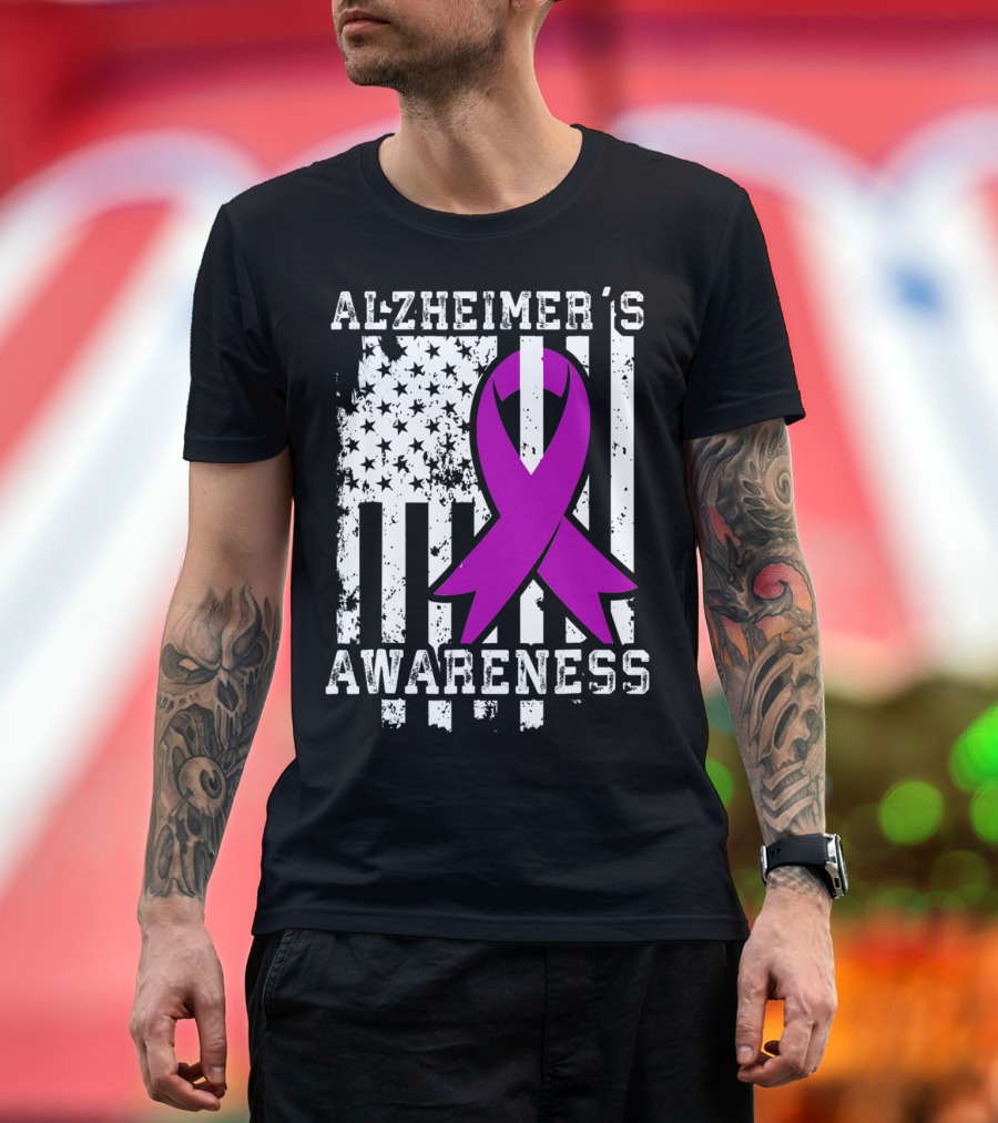 ALZHEIMER'S AWARENESS FLAG PURPLE T-Shirt