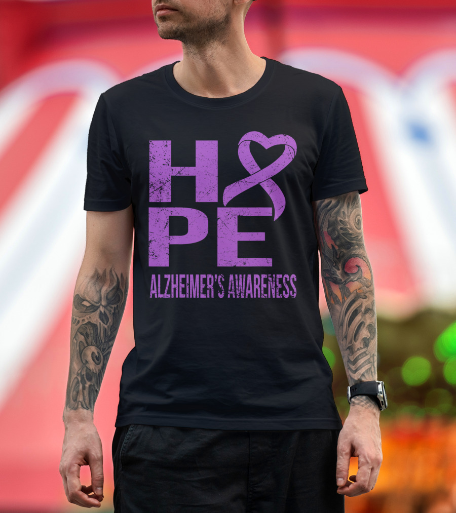 Hope Alzheimer's Awareness Never Ever Give Up T-Shirt