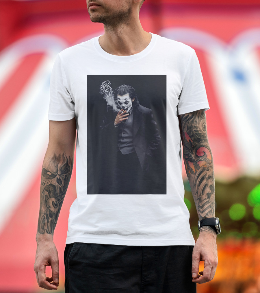 Joker Hahahahaha Halloween Cute Smoking Clown T-Shirt
