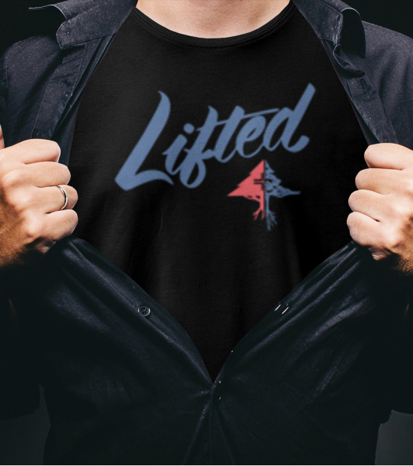 Lifted Blue Red Split Tree T-Shirt