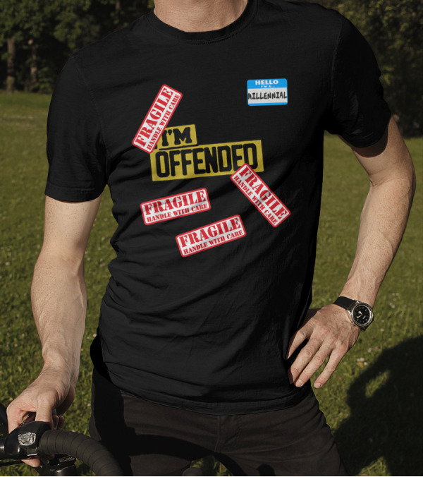 Millennial I'm Offended Fragile Handle With Care Funny Candy T-Shirt