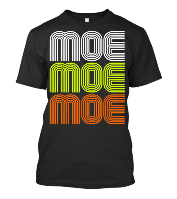 MOE MOE MOE Name Vintage 70S 80S Stripe T-Shirt
