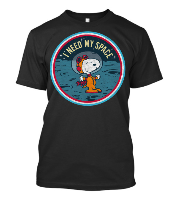 Peanuts Snoopy I Need My Space Lunar Astronaut T-Shirt