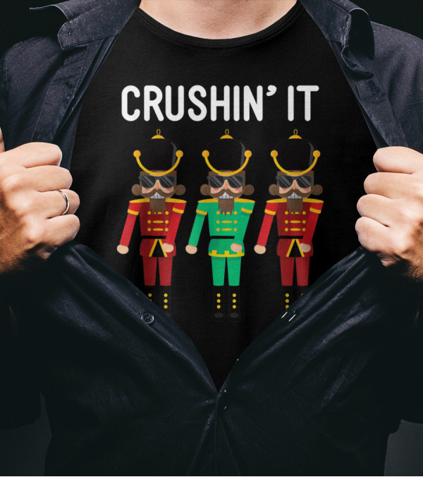 Crushin' It Flossing Nutcracker Christmas Dance Trio T-Shirt
