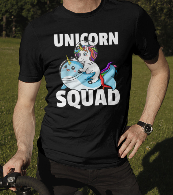 Unicorn Squad Narwhal For Astronauts In Space T-Shirt