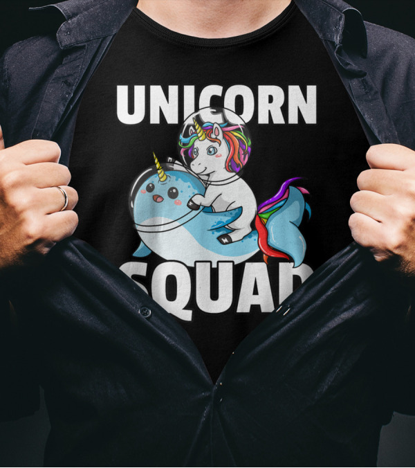 Unicorn Squad Narwhal For Astronauts In Space T-Shirt