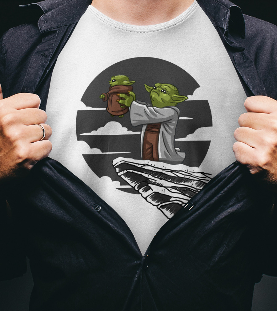 Mandalorian Star Wars Baby Yoda Kawaii Rafiki Moment T-Shirt