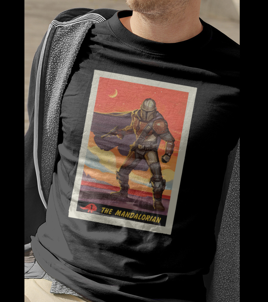 The Mandalorian Vintage Sunset Adventure Scene T-Shirt
