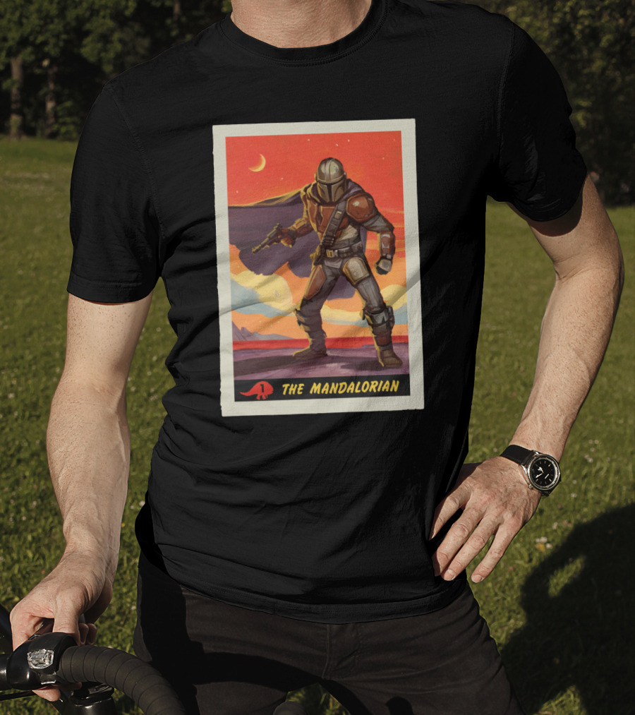 The Mandalorian Vintage Sunset Adventure Scene T-Shirt