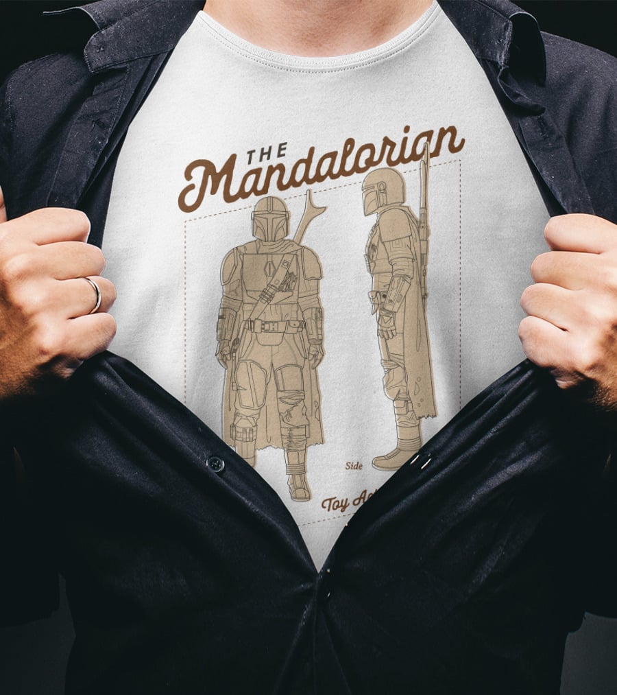 The Mandalorian Front Side Toy Action Figure T-Shirt