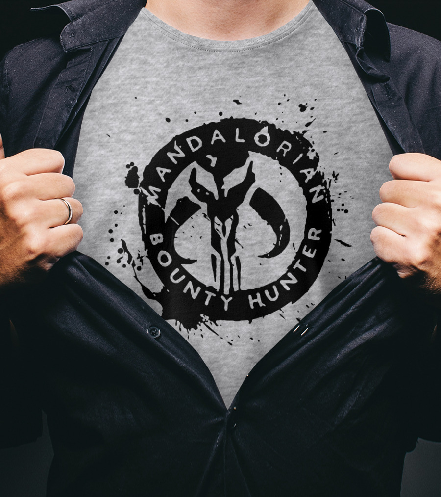 Mandalorian Bounty Hunter Splatter T-Shirt