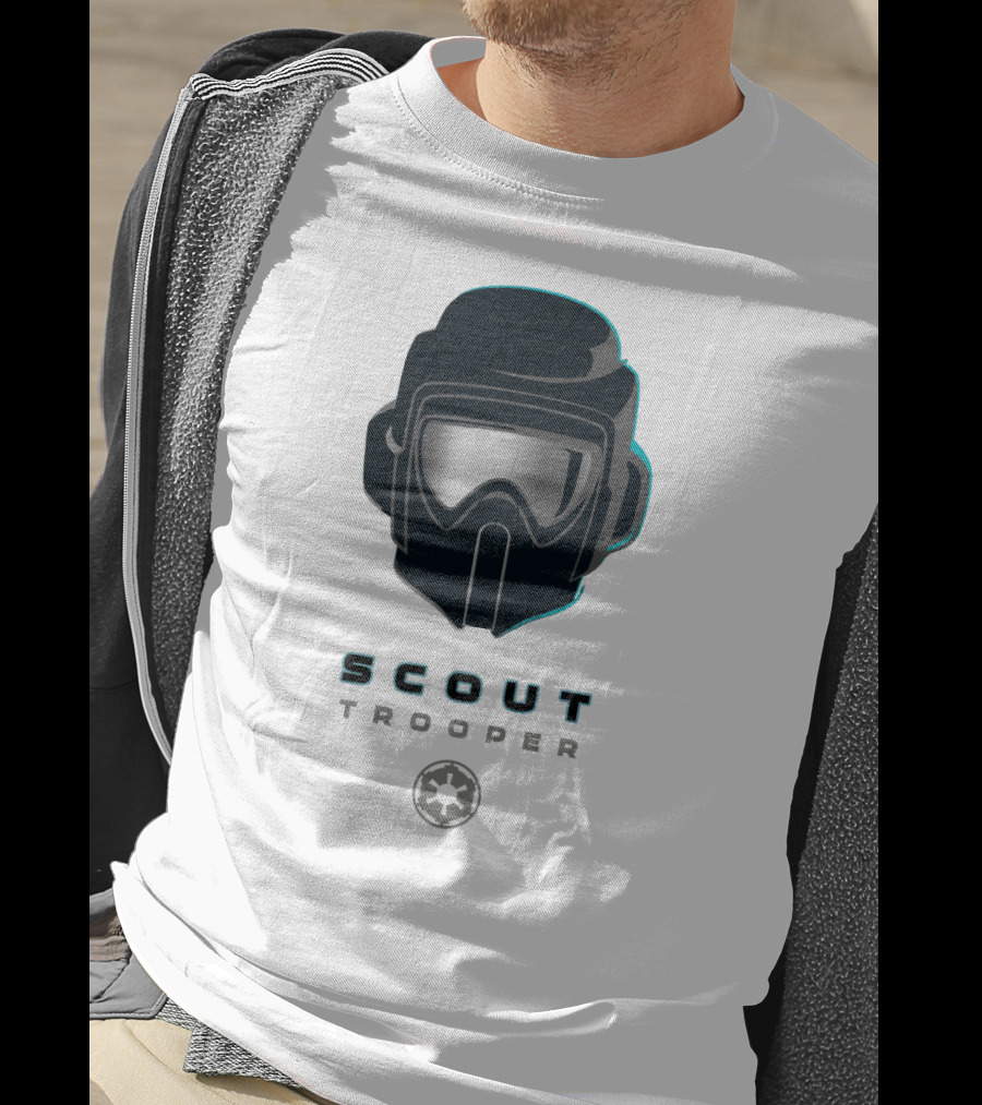 Scout Trooper Helmet With Galactic Empire Emblem T-Shirt