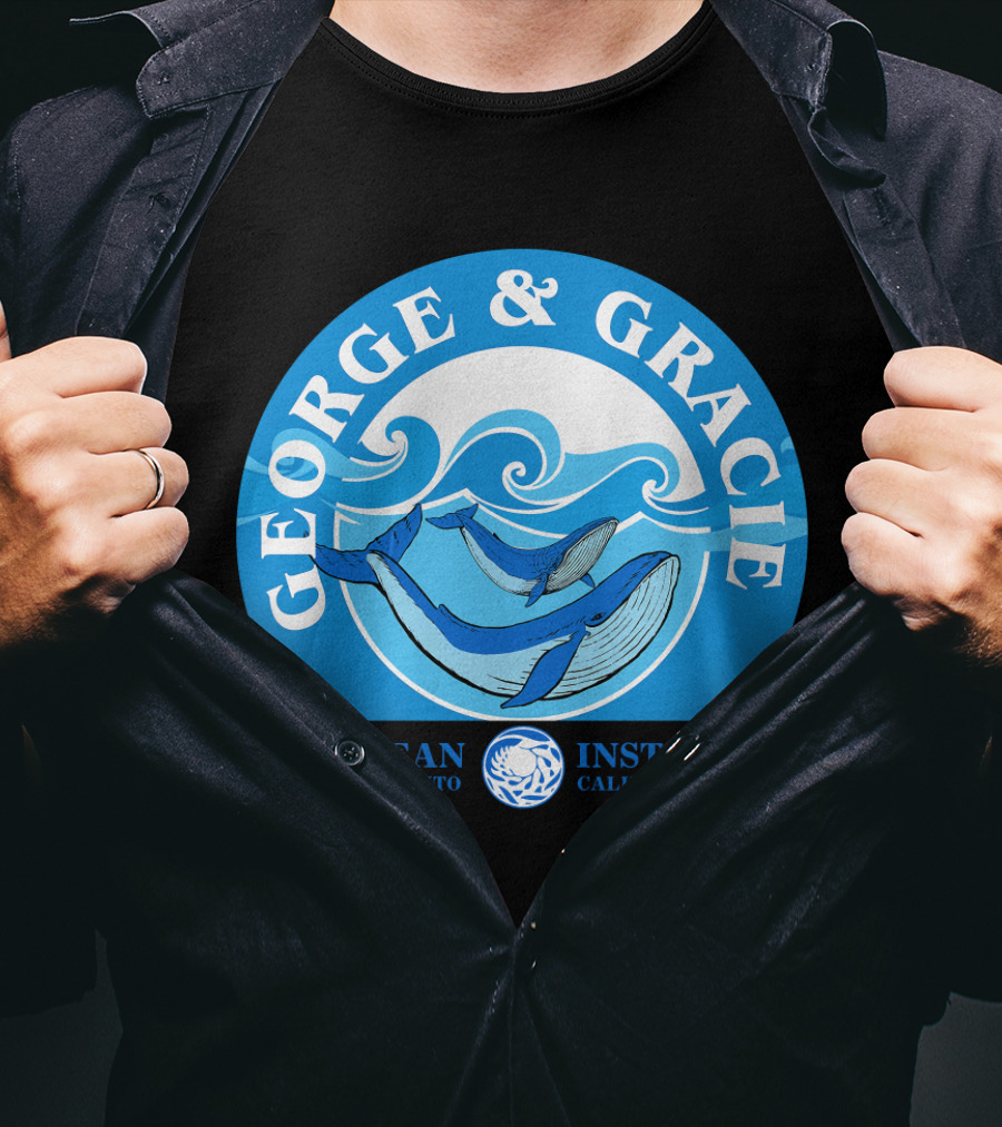 Star Trek George And Gracie Cetacean Institute Sausalito California T-Shirt